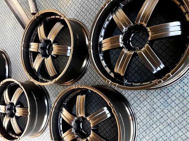 powder coated chrome rims